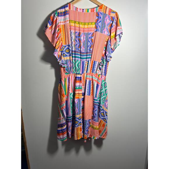 Savanna Jane Patch Work Print Dress Size 2X NWT - Picture 4 of 7